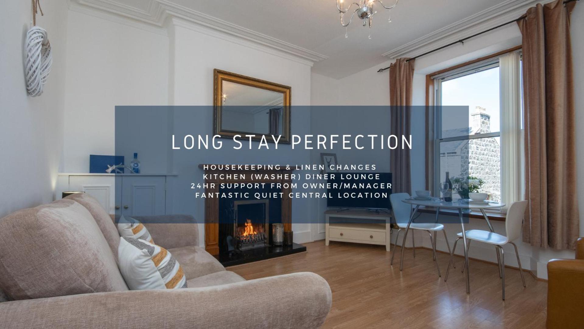 Dwellcome Home Ltd 1 Bed Apt, Half Mile To Union Street Yet Quiet, Free Parking, Fast Wifi, Ideal For Long Term Contractor, Etc Stays, Fully Equipped Kitchen, Regular Housekeeping Option - See Our Site For Assurance Aberdeen Exterior foto